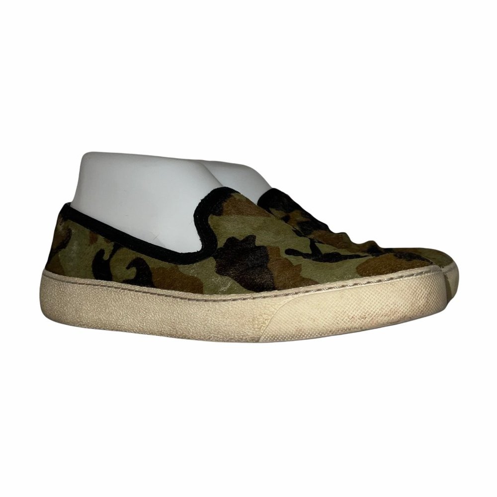 Rare HTF Sam Edelman Leather Camouflage Platform Sneakers Women's 9